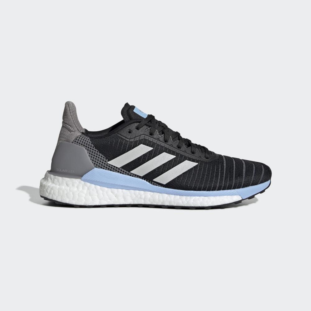 Adidas Solar Glide 19 Hrvatska - Ženske Tenisice Za Hodanje - Crne/Sive/Plave (GQJDSO175)